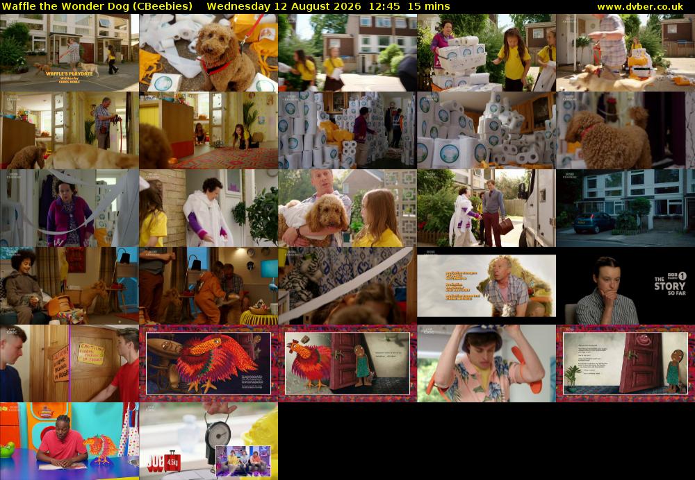 Waffle the Wonder Dog (CBeebies) Wednesday 12 August 2026 12:45 - 13:00