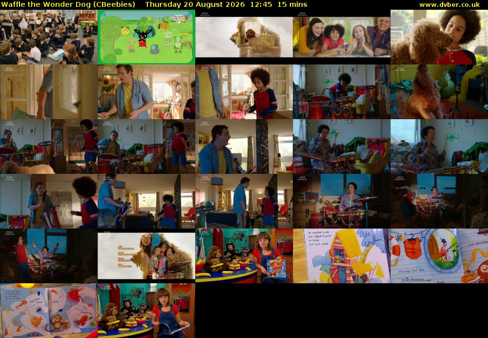 Waffle the Wonder Dog (CBeebies) Thursday 20 August 2026 12:45 - 13:00