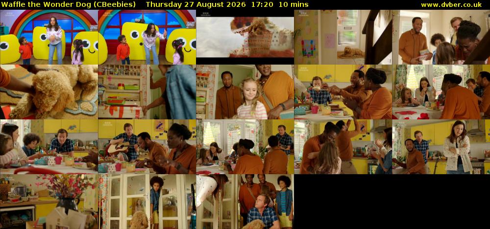 Waffle the Wonder Dog (CBeebies) Thursday 27 August 2026 17:20 - 17:30