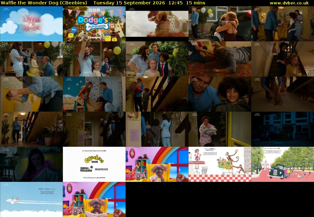 Waffle the Wonder Dog (CBeebies) Tuesday 15 September 2026 12:45 - 13:00