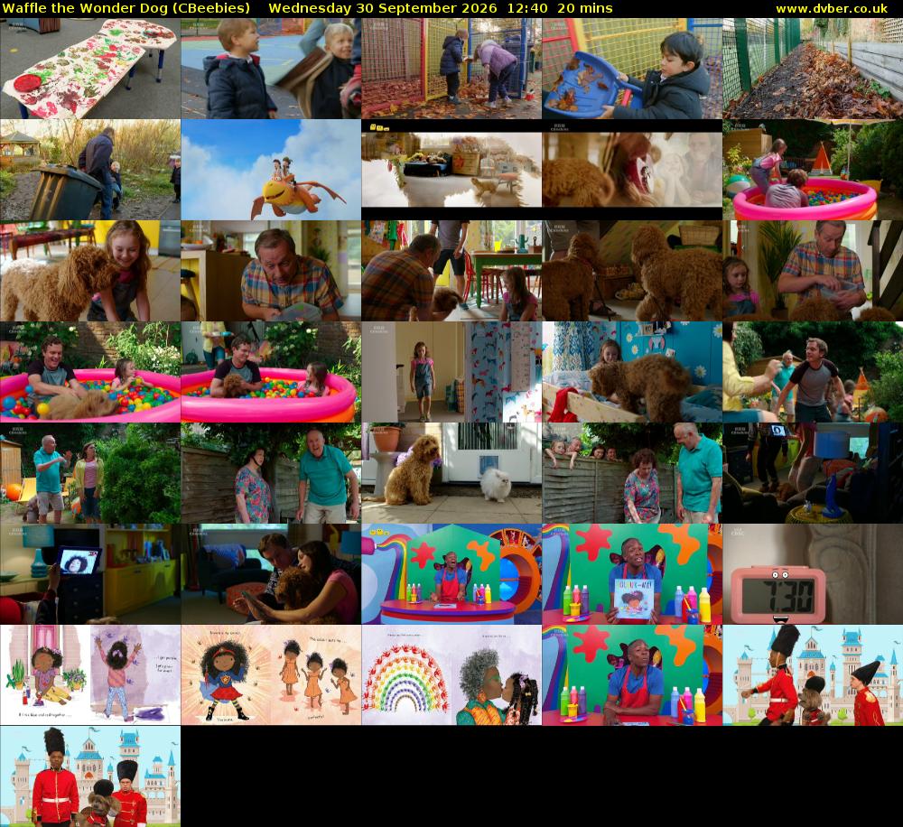 Waffle the Wonder Dog (CBeebies) Wednesday 30 September 2026 12:40 - 13:00