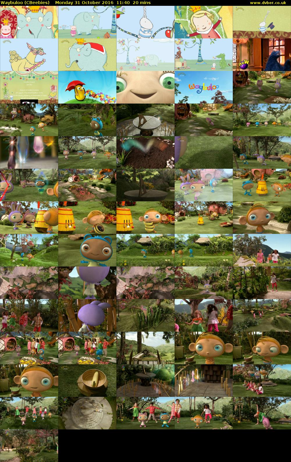 Waybuloo (CBeebies) Monday 31 October 2016 11:40 - 12:00