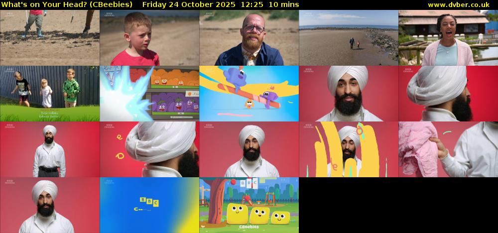 What's on Your Head? (CBeebies) Friday 24 October 2025 12:25 - 12:35