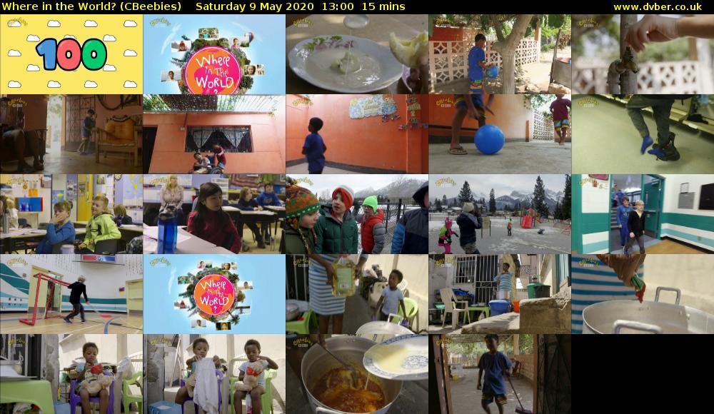 Where in the World? (CBeebies) Saturday 9 May 2020 13:00 - 13:15