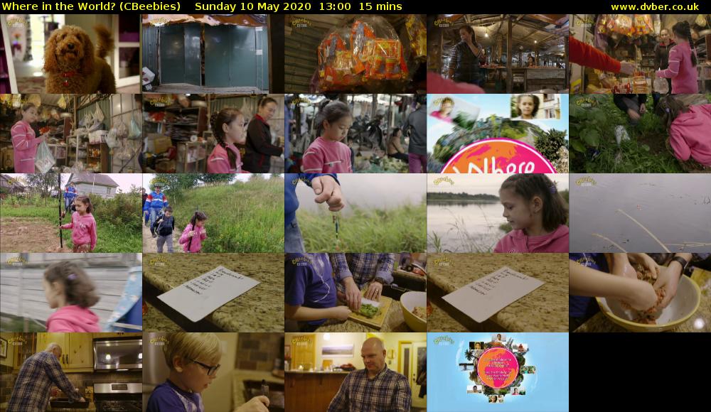 Where in the World? (CBeebies) Sunday 10 May 2020 13:00 - 13:15