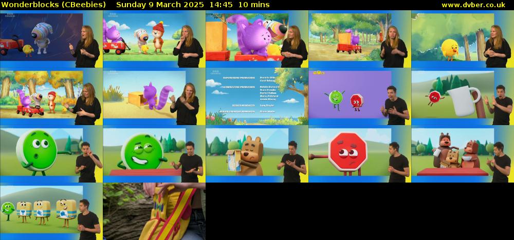Wonderblocks (CBeebies) Sunday 9 March 2025 14:45 - 14:55