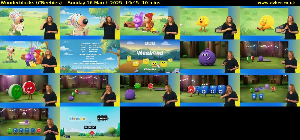 Wonderblocks (CBeebies) Sunday 16 March 2025 14:45 - 14:55