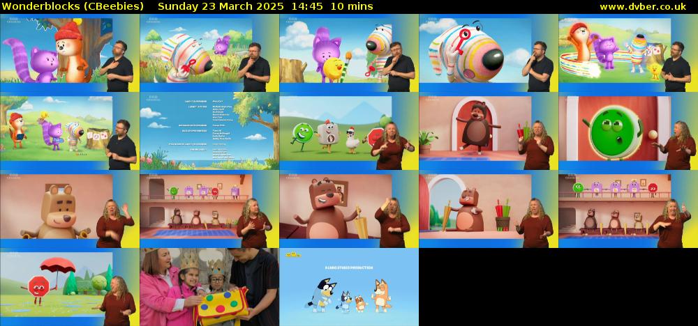 Wonderblocks (CBeebies) Sunday 23 March 2025 14:45 - 14:55
