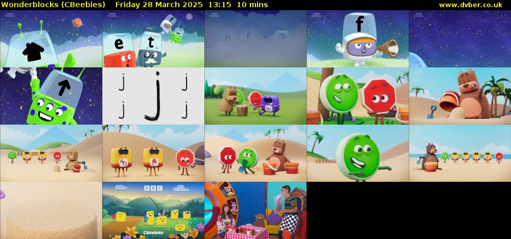 Wonderblocks (CBeebies) Friday 28 March 2025 13:15 - 13:25