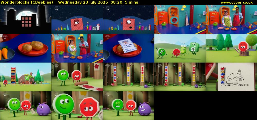 Wonderblocks (CBeebies) Wednesday 23 July 2025 08:20 - 08:25