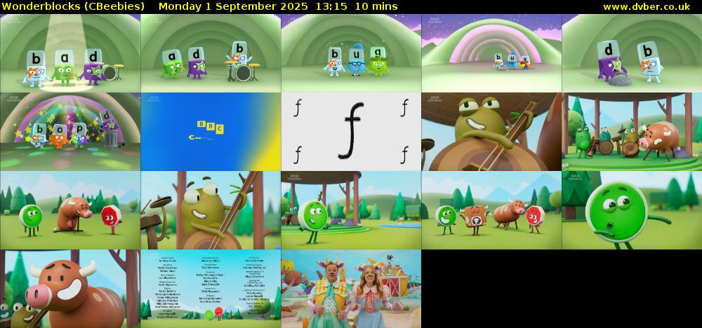 Wonderblocks (CBeebies) Monday 1 September 2025 13:15 - 13:25