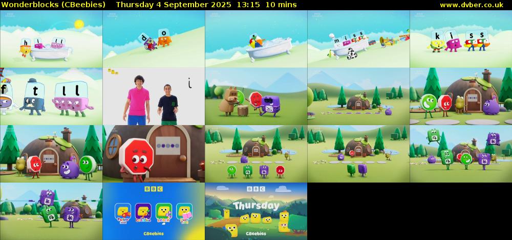 Wonderblocks (CBeebies) Thursday 4 September 2025 13:15 - 13:25