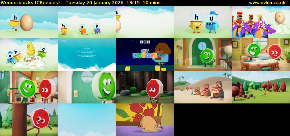 Wonderblocks (CBeebies) Tuesday 20 January 2026 13:15 - 13:25