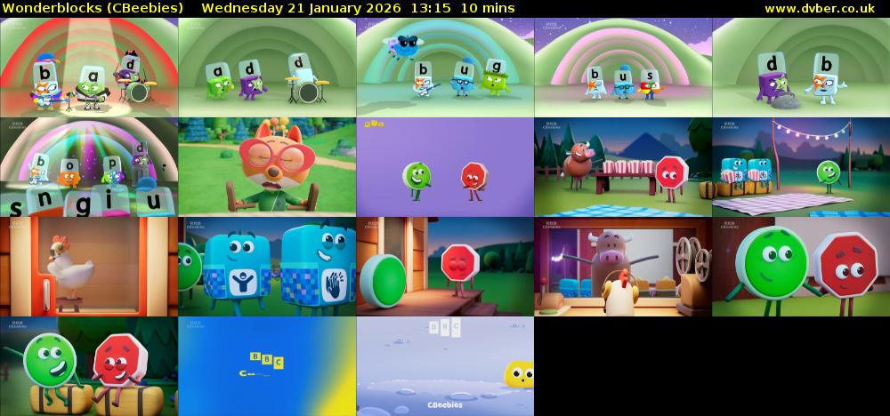 Wonderblocks (CBeebies) Wednesday 21 January 2026 13:15 - 13:25