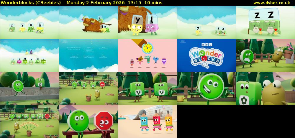 Wonderblocks (CBeebies) Monday 2 February 2026 13:15 - 13:25