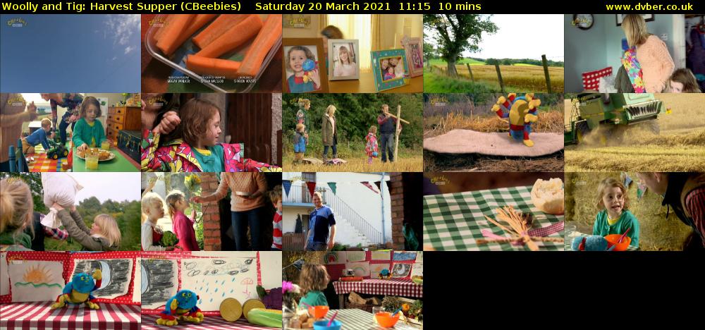 Woolly and Tig: Harvest Supper (CBeebies) Saturday 20 March 2021 11:15 - 11:25