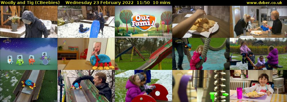 Woolly and Tig (CBeebies) Wednesday 23 February 2022 11:50 - 12:00