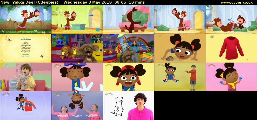 Yakka Dee! (CBeebies) Wednesday 8 May 2019 09:05 - 09:15