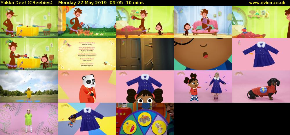 Yakka Dee! (CBeebies) Monday 27 May 2019 09:05 - 09:15