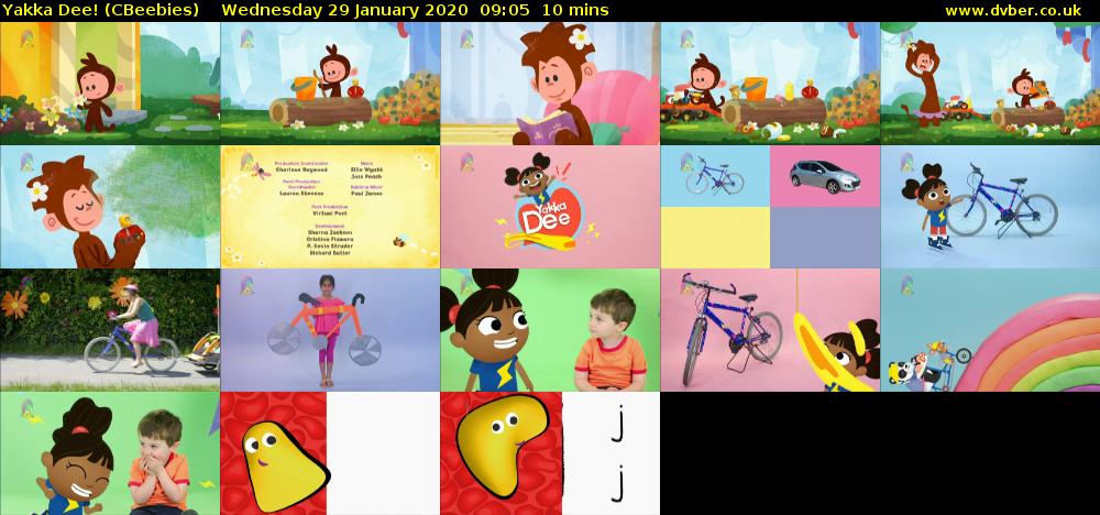 Yakka Dee! (CBeebies) Wednesday 29 January 2020 09:05 - 09:15