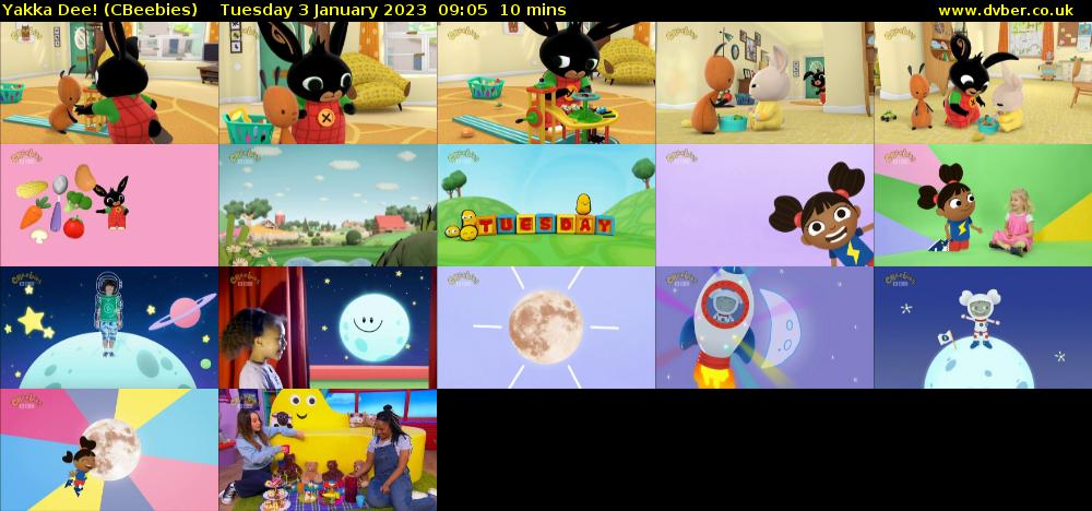 Yakka Dee! (CBeebies) Tuesday 3 January 2023 09:05 - 09:15