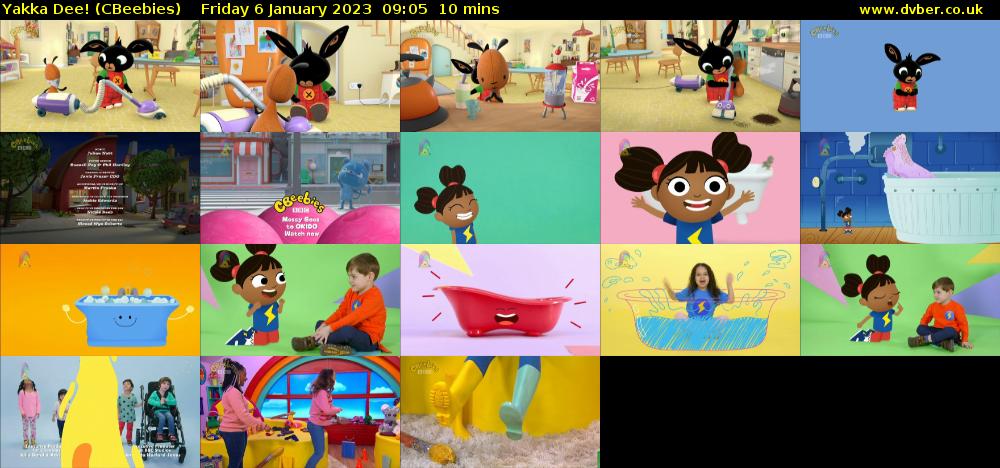 Yakka Dee! (CBeebies) Friday 6 January 2023 09:05 - 09:15