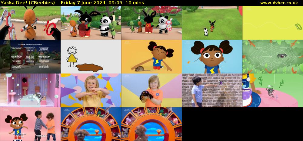 Yakka Dee! (CBeebies) Friday 7 June 2024 09:05 - 09:15