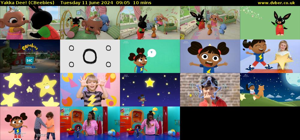 Yakka Dee! (CBeebies) Tuesday 11 June 2024 09:05 - 09:15