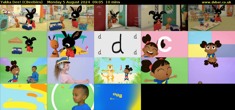 Yakka Dee! (CBeebies) Monday 5 August 2024 09:05 - 09:15