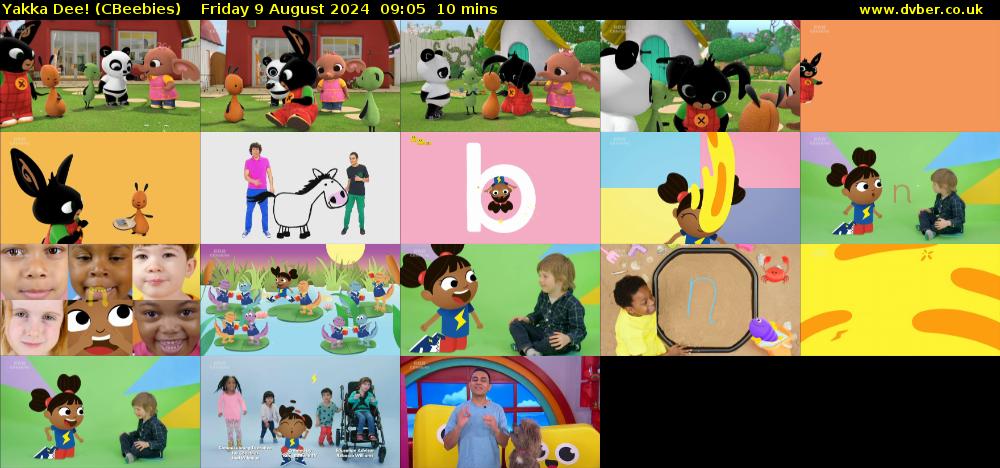 Yakka Dee! (CBeebies) Friday 9 August 2024 09:05 - 09:15