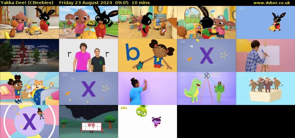 Yakka Dee! (CBeebies) Friday 23 August 2024 09:05 - 09:15