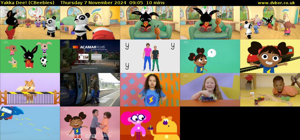 Yakka Dee! (CBeebies) Thursday 7 November 2024 09:05 - 09:15