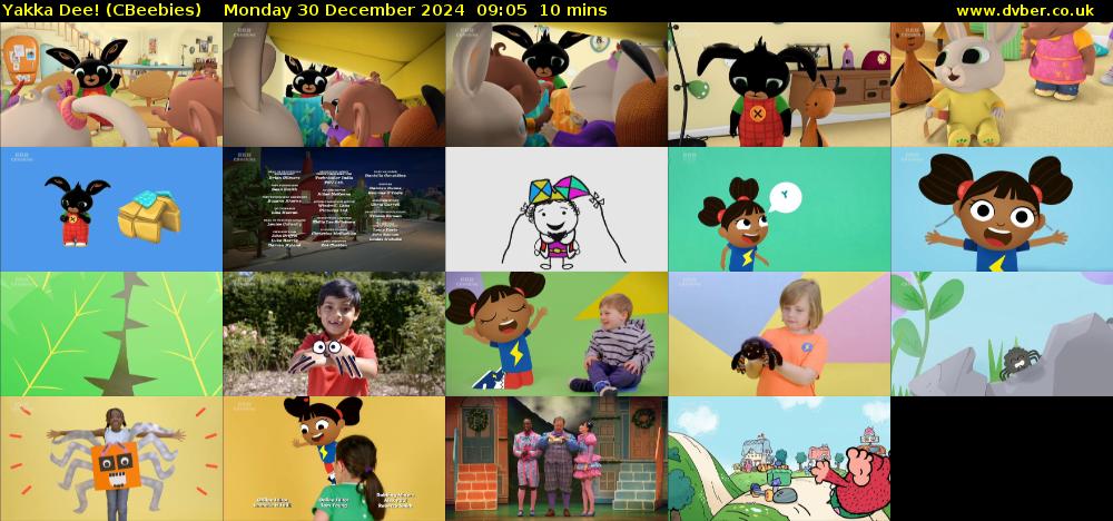 Yakka Dee! (CBeebies) Monday 30 December 2024 09:05 - 09:15