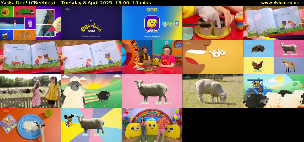 Yakka Dee! (CBeebies) Tuesday 8 April 2025 13:00 - 13:10