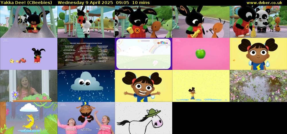 Yakka Dee! (CBeebies) Wednesday 9 April 2025 09:05 - 09:15