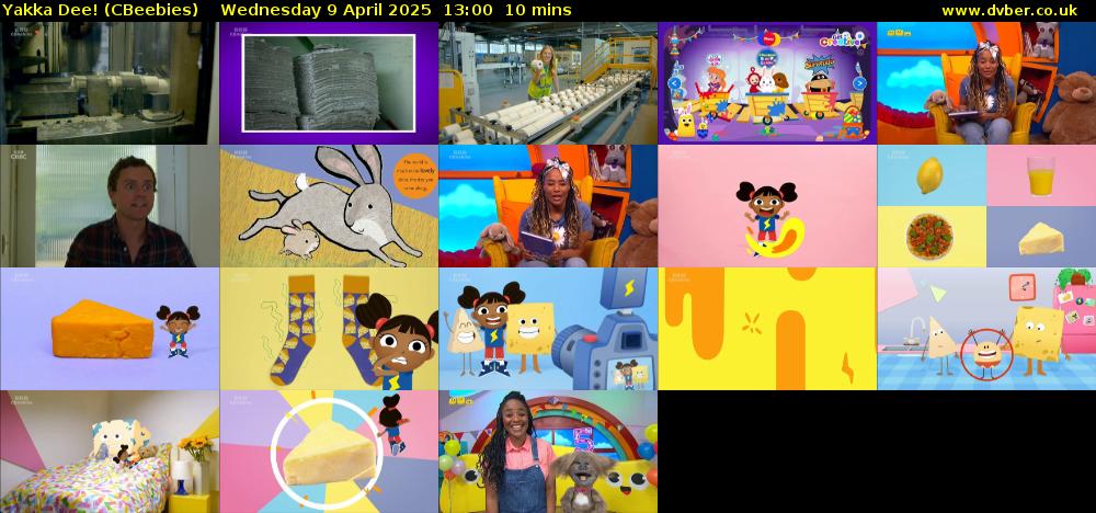 Yakka Dee! (CBeebies) Wednesday 9 April 2025 13:00 - 13:10