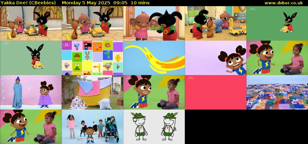 Yakka Dee! (CBeebies) Monday 5 May 2025 09:05 - 09:15