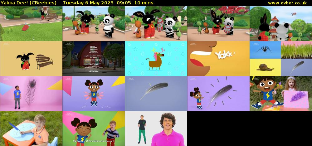 Yakka Dee! (CBeebies) Tuesday 6 May 2025 09:05 - 09:15