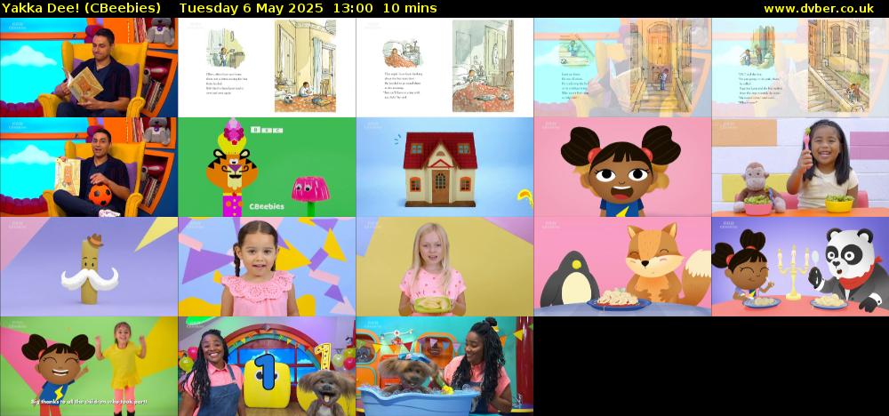 Yakka Dee! (CBeebies) Tuesday 6 May 2025 13:00 - 13:10