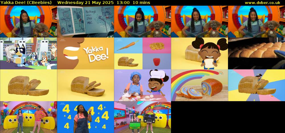 Yakka Dee! (CBeebies) Wednesday 21 May 2025 13:00 - 13:10