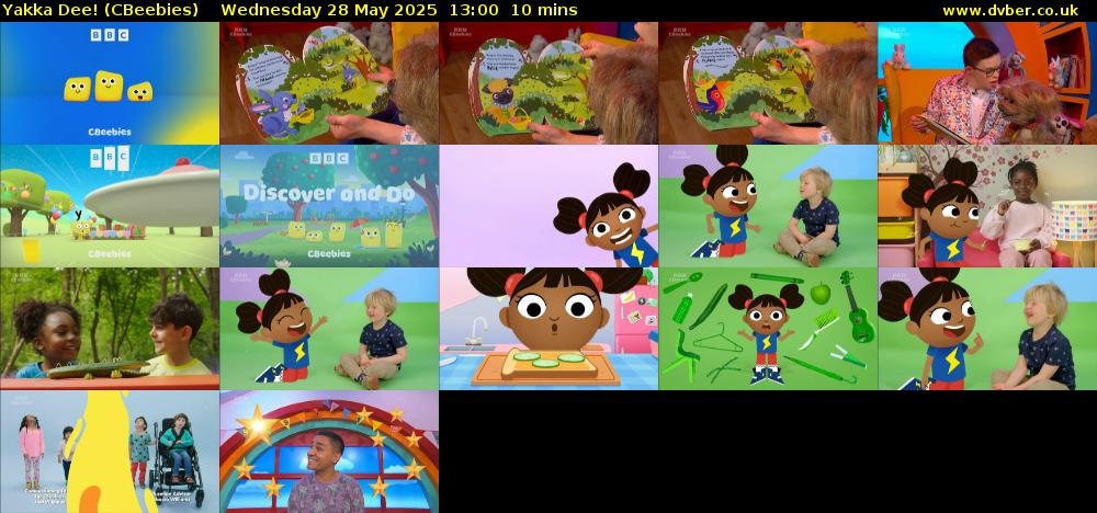 Yakka Dee! (CBeebies) Wednesday 28 May 2025 13:00 - 13:10