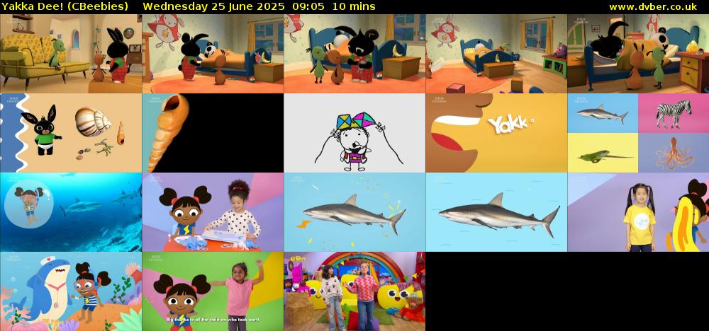 Yakka Dee! (CBeebies) Wednesday 25 June 2025 09:05 - 09:15