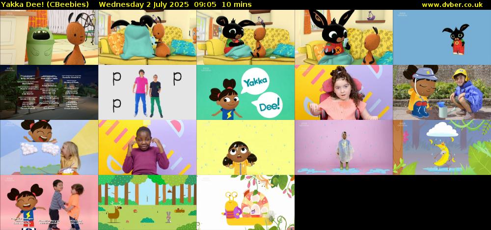 Yakka Dee! (CBeebies) Wednesday 2 July 2025 09:05 - 09:15
