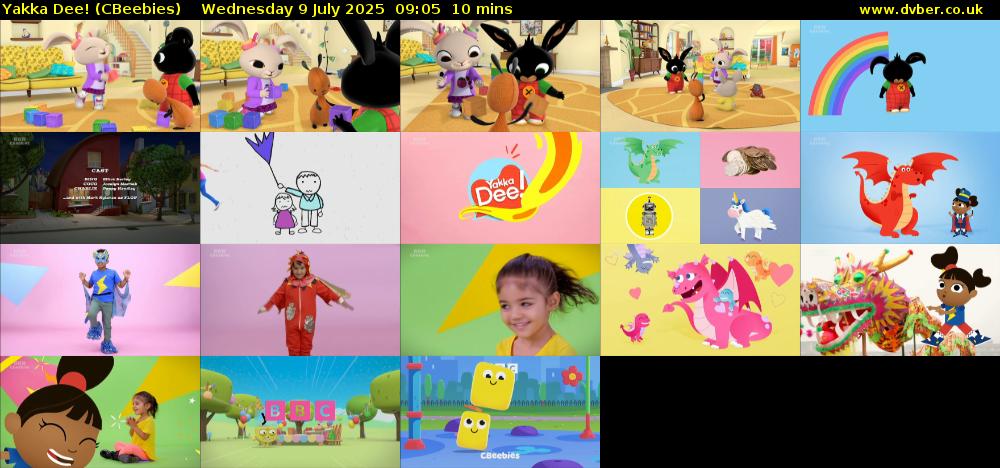 Yakka Dee! (CBeebies) Wednesday 9 July 2025 09:05 - 09:15
