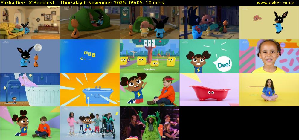 Yakka Dee! (CBeebies) Thursday 6 November 2025 09:05 - 09:15
