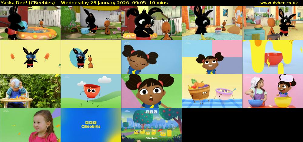 Yakka Dee! (CBeebies) Wednesday 28 January 2026 09:05 - 09:15