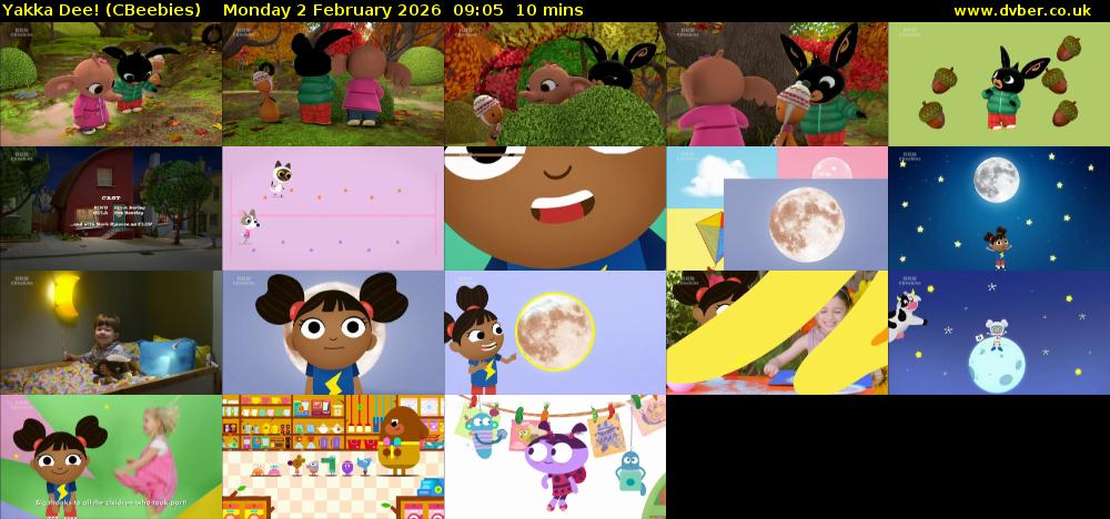 Yakka Dee! (CBeebies) Monday 2 February 2026 09:05 - 09:15