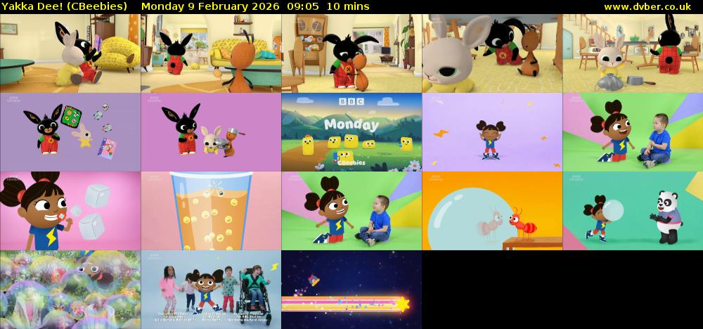 Yakka Dee! (CBeebies) Monday 9 February 2026 09:05 - 09:15