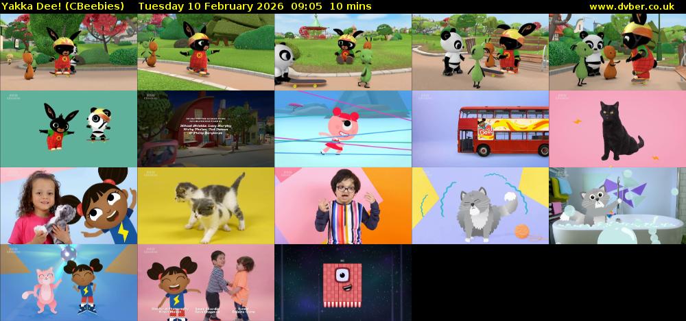 Yakka Dee! (CBeebies) Tuesday 10 February 2026 09:05 - 09:15