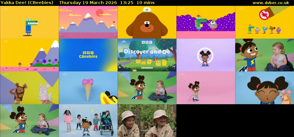 Yakka Dee! (CBeebies) Thursday 19 March 2026 13:25 - 13:35